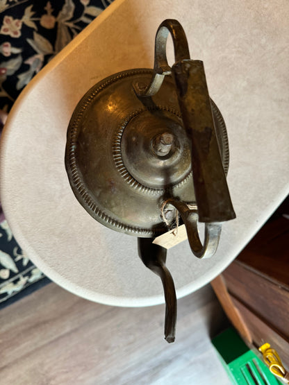 Antique brass tea kettle